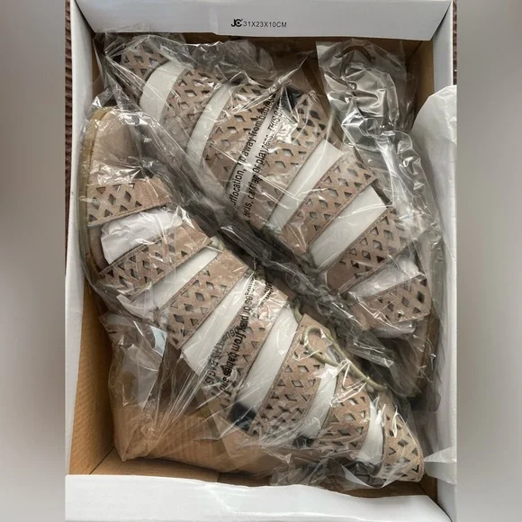 Steve Madden Delphine Beige Lace-Up Heel - Picture 2 of 3